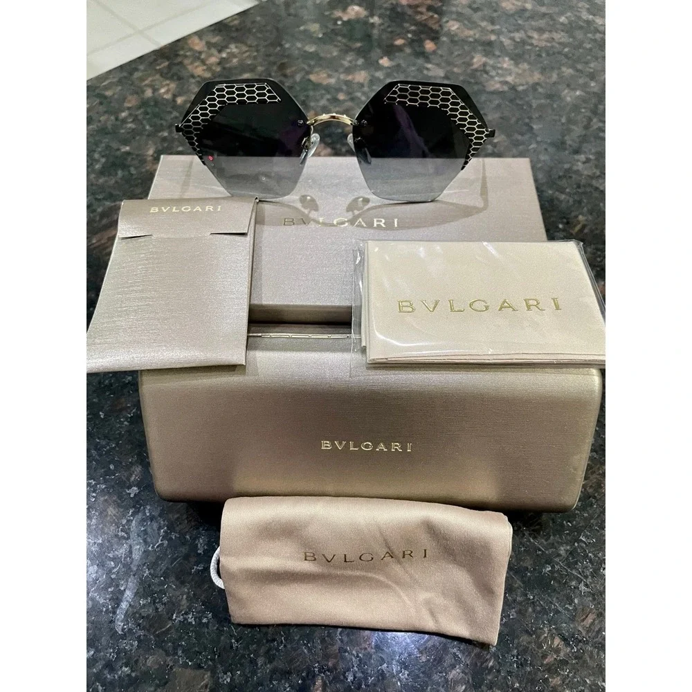 Bulgari Sunglasses Diamond shape lenses made in Italy Luxury‎ Sophisticated